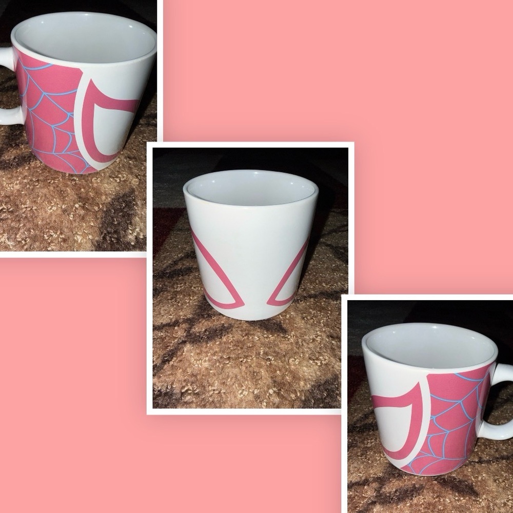 Marvel Spider-Man Ghost Gwen Pink & White 16oz Ceramic Mug- New